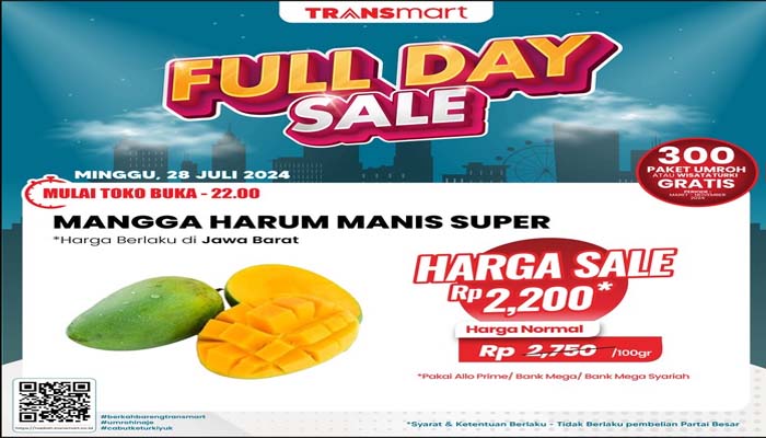 Harga Mangga di Transmart Full Day Sale, Dijamin Auto Borong!